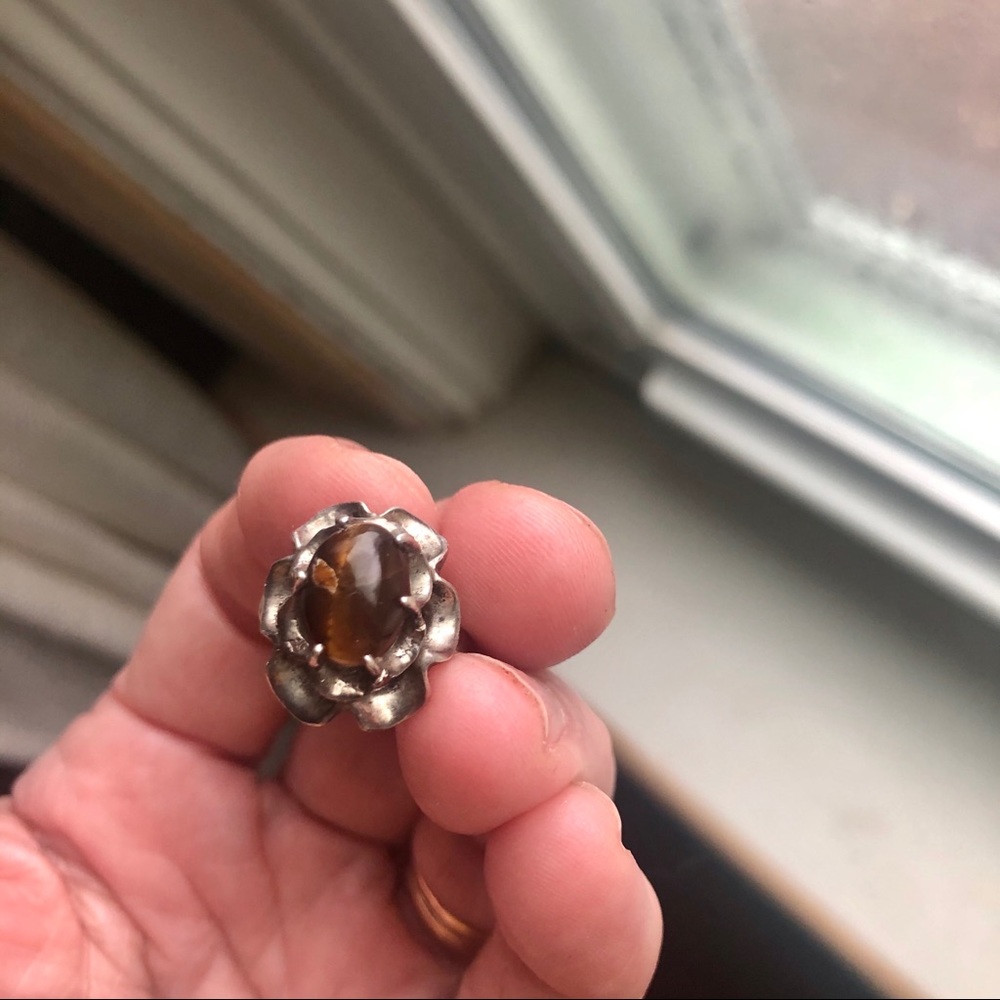 Silver Tiger Eye Ring - image 7